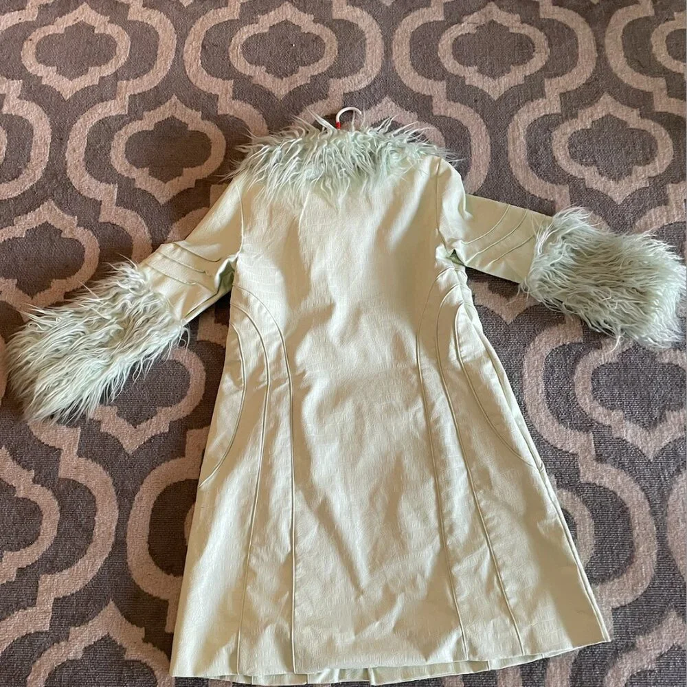 House of Sunny "Penny" mint green statement coat - Picture 7 of 10